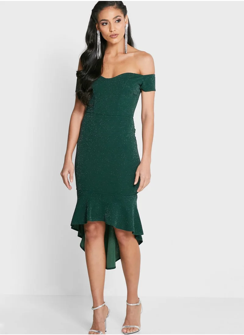 John Zack High Low Bodycon Dress