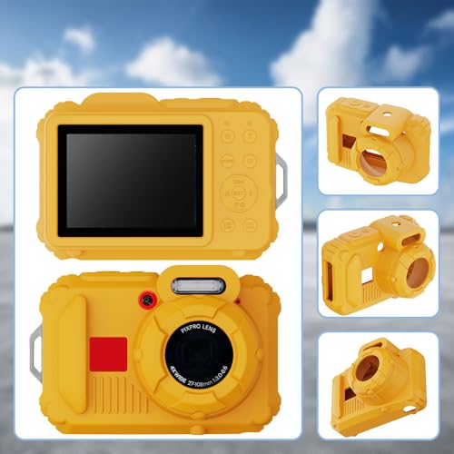 Tedubax Silicone Case for Kodak pixpro wpz2 Digital Camera with 2PCS Screen Protector and Lanyard - Yellow - Image 2