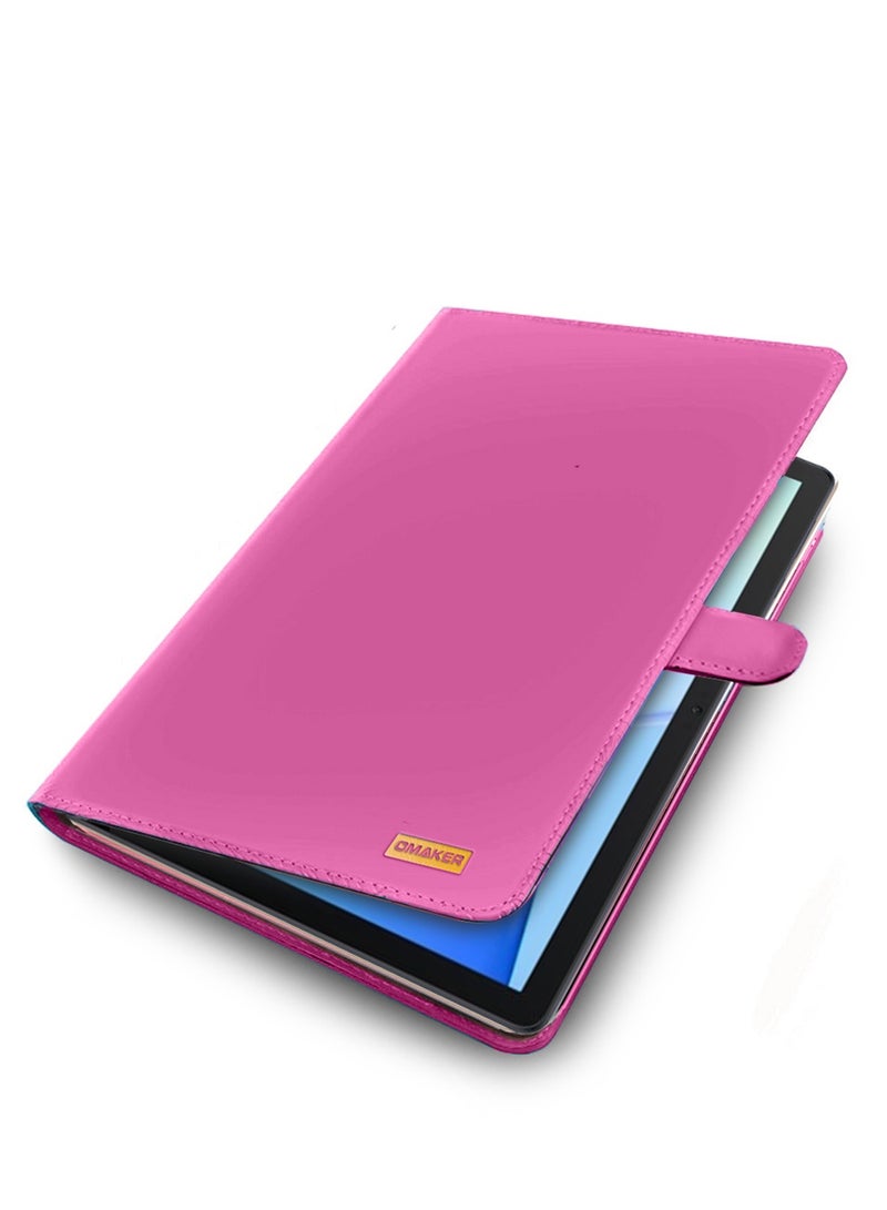 OMAKER Lenovo Tab M11 2024 (11 inch) PU Leather Magnetic Closure Flip Case Cover (TCFPSR) - Pink - Image 4