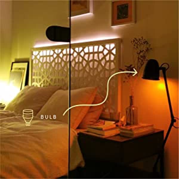 LIFX Bedroom Bundle – with 2 Color 800 Lumen Smart Bulb and 40″ LED Smart Lightstrip - Image 5