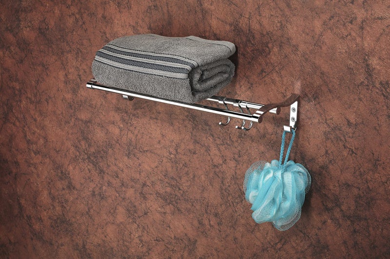 iSTAR New Look Double Rod Towel Rod Silver Towel Holder 24 inch Longer 2 Bar Towel Rod, Stainless Steel - Image 2