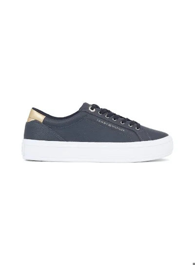 TOMMY HILFIGER Essential Metallic Heel Lace-Up Sneakers