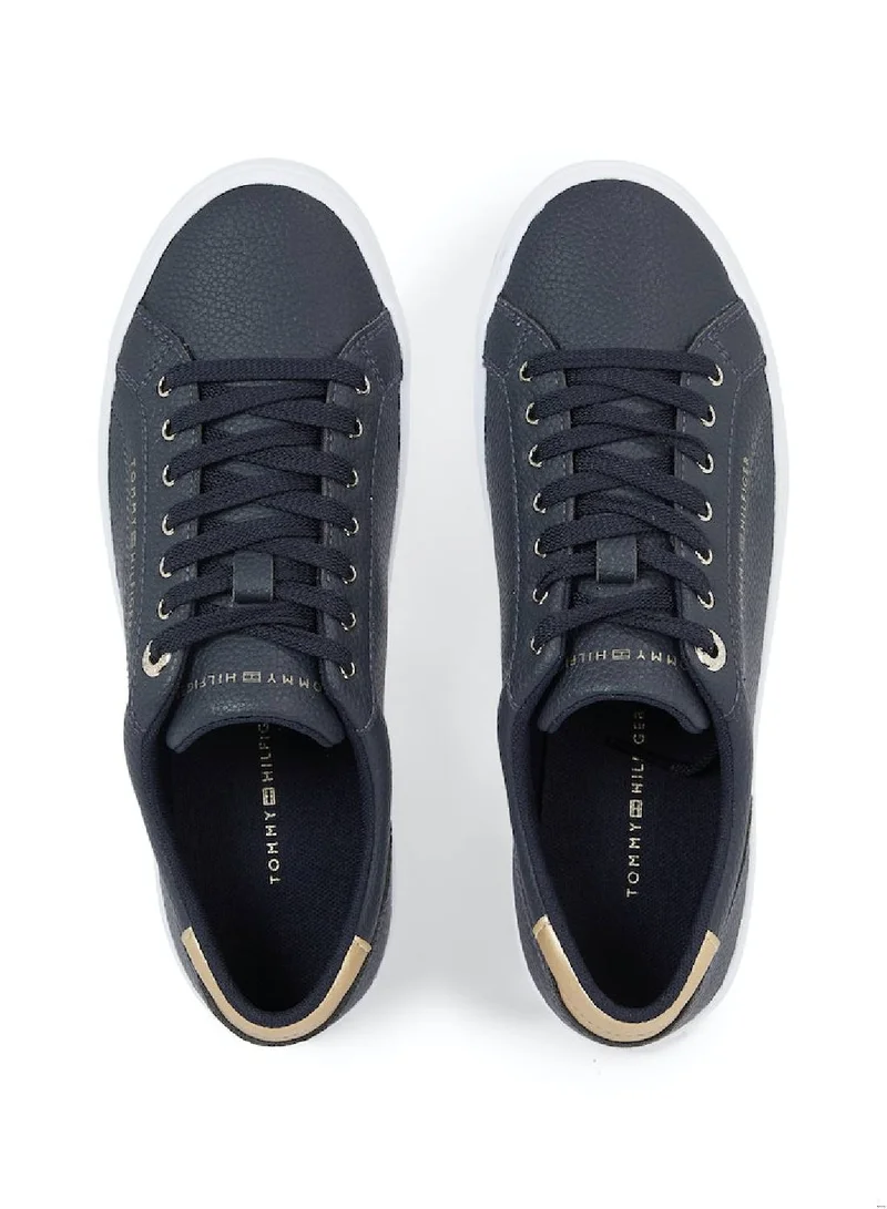 TOMMY HILFIGER Essential Metallic Heel Lace-Up Sneakers