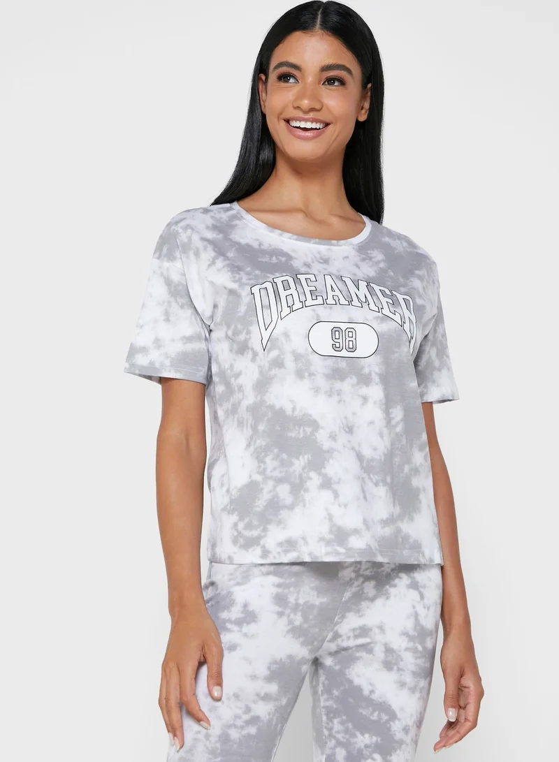 NEW LOOK Dreamer Tie Dye Pyjama Set