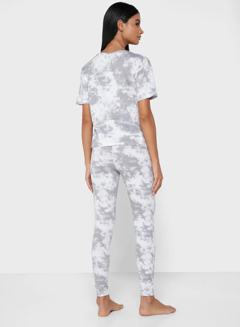 NEW LOOK Dreamer Tie Dye Pyjama Set