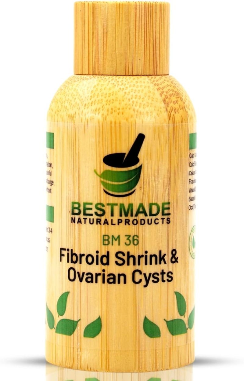 Bestmade Naturalproducts.com Fibroid Shrink & Ovarian Cysts BM36, Naturally Aids in Shrinking Fibroids and Ovarian Cysts, Helps Normalize Estrogen Levels and Prevent Regrowth, Support for Menstrual Pain and Painful Intercourse