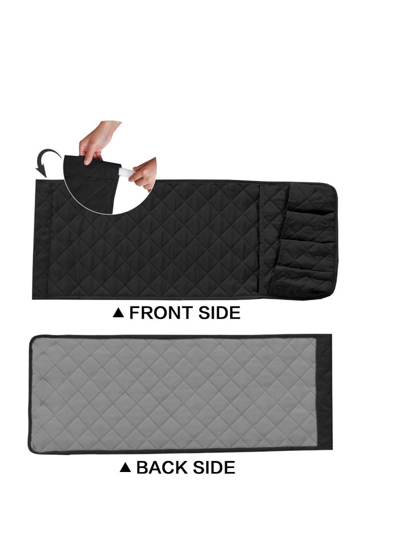 Sofa Armrest Organizer Couch Arm Chair Caddy Sofa Cover Remote Control Magazine Book Smart Phone Tablet Storage Non Slip Holder for Home Bedroom Office Hotel  - Image 2