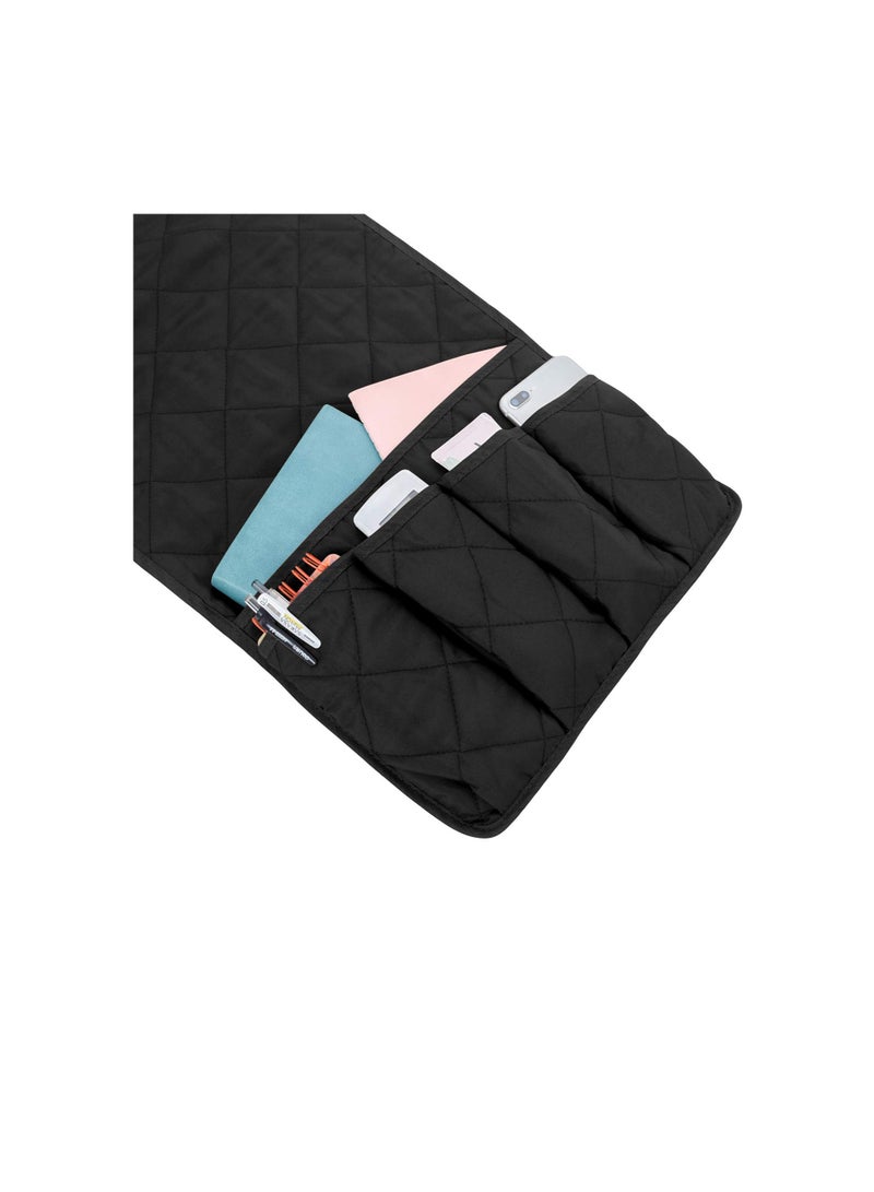 Sofa Armrest Organizer Couch Arm Chair Caddy Sofa Cover Remote Control Magazine Book Smart Phone Tablet Storage Non Slip Holder for Home Bedroom Office Hotel  - Image 1