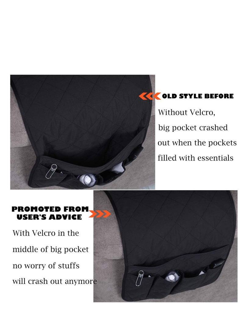 Sofa Armrest Organizer Couch Arm Chair Caddy Sofa Cover Remote Control Magazine Book Smart Phone Tablet Storage Non Slip Holder for Home Bedroom Office Hotel  - Image 4