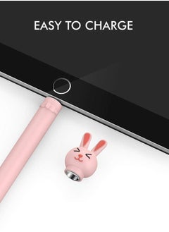 Generic Case for 1st Generation Apple Pencil, Cute Cartoon Rabbit Soft Silicone Case Accessory Ultra light Pen Case Protective Grip Anti-slip and Anti-drop Capacitive Pen Case  - Image 3