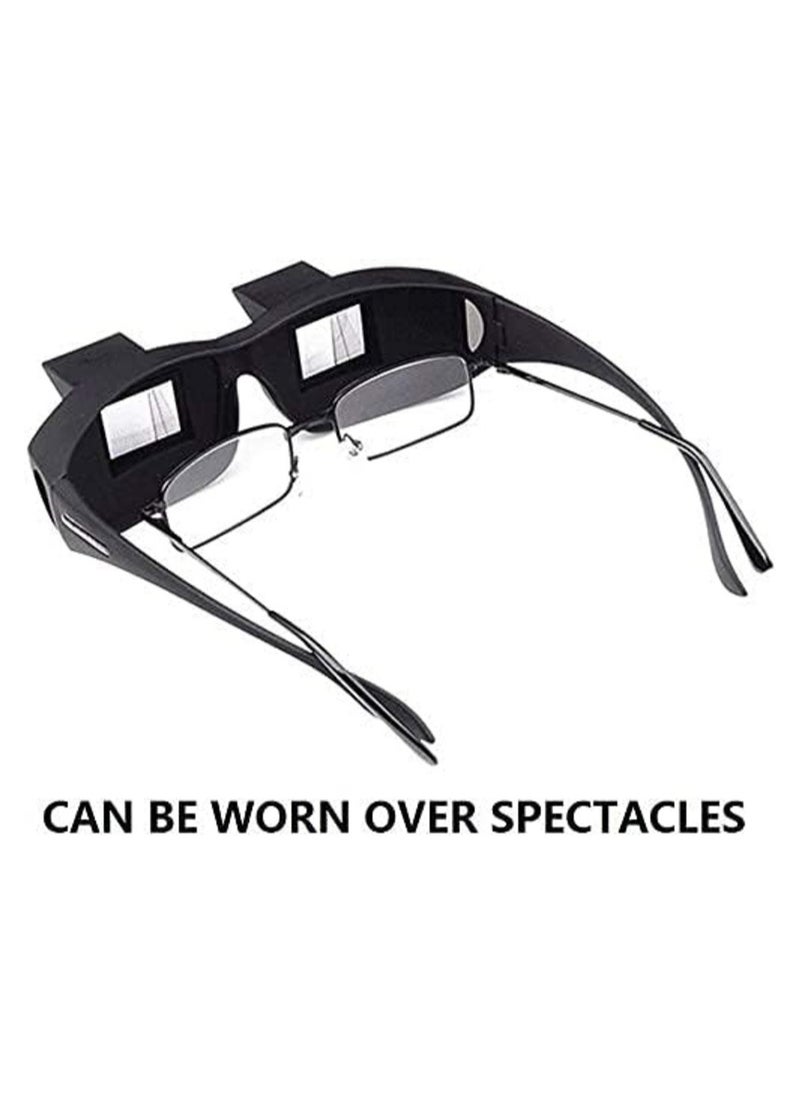 MIRFA Prism Glasses, Horizontal Glasses, Lazy Spectacles, Bed Prism, Lie Down and Read/Watch TV, Worn Over Normal Glasses  - Image 3