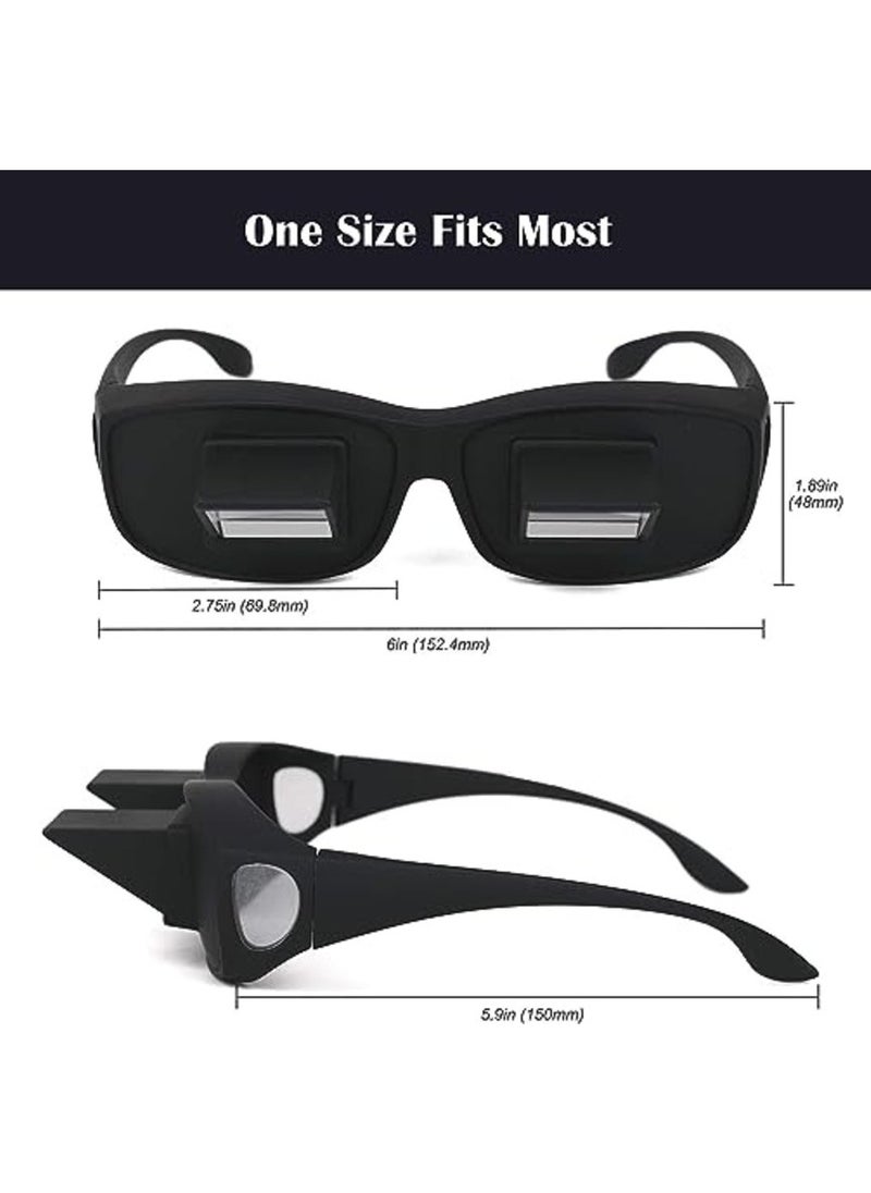 MIRFA Prism Glasses, Horizontal Glasses, Lazy Spectacles, Bed Prism, Lie Down and Read/Watch TV, Worn Over Normal Glasses  - Image 5