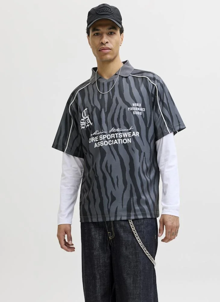 JACK & JONES Football Crew Neck T-Shirt