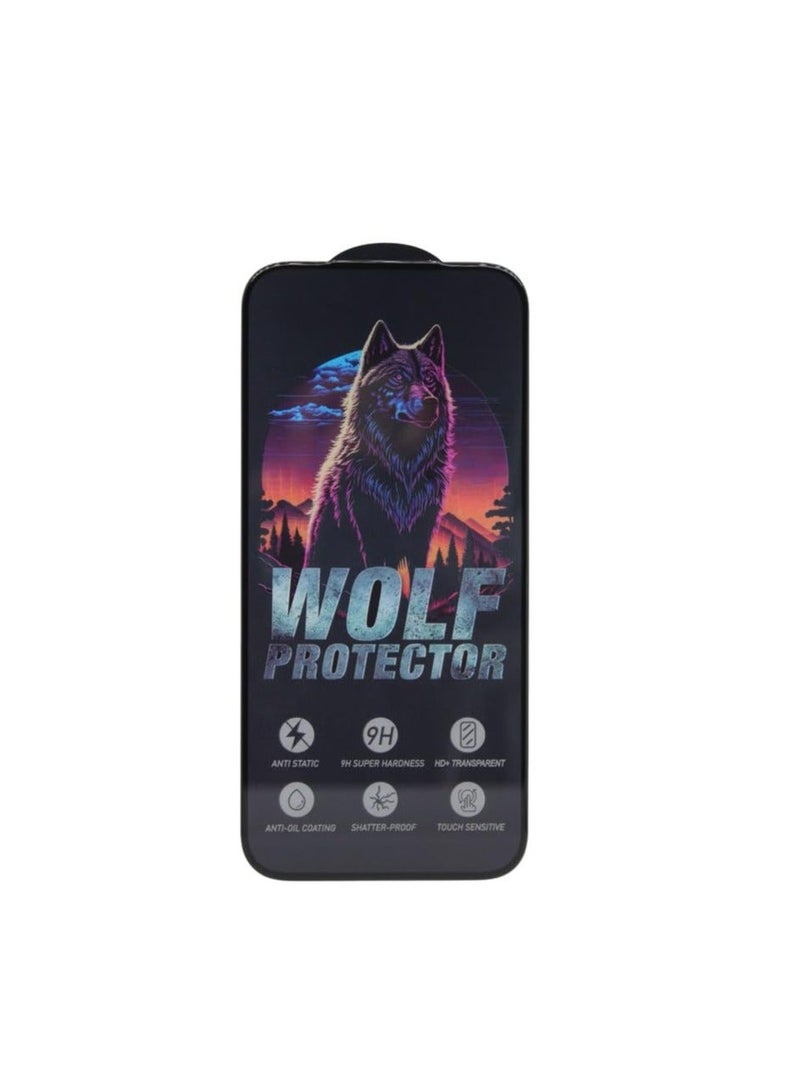 Wolf Protector Design Tempered Glass Screen Protector for Apple iPhone 17 Pro Max - Clear & Black - Image 1