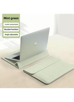 Generic Laptop Bracket For Apple Macbook Air13.3 Lenovo Small Pro14 Huawei-Color:Bracket Liner [Mint Green]]★Three-speed Angle Adjustable Plush Lining-Applicable Model:13 Inch  - Image 1