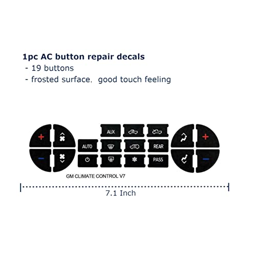 Ombialo AC Dash Button Repair Kit Stickers Decals Compatible with GM Vehicles GMC Chevrolet Tahoe Yukon Acadia Sierra 20062014 1Pc - Image 3