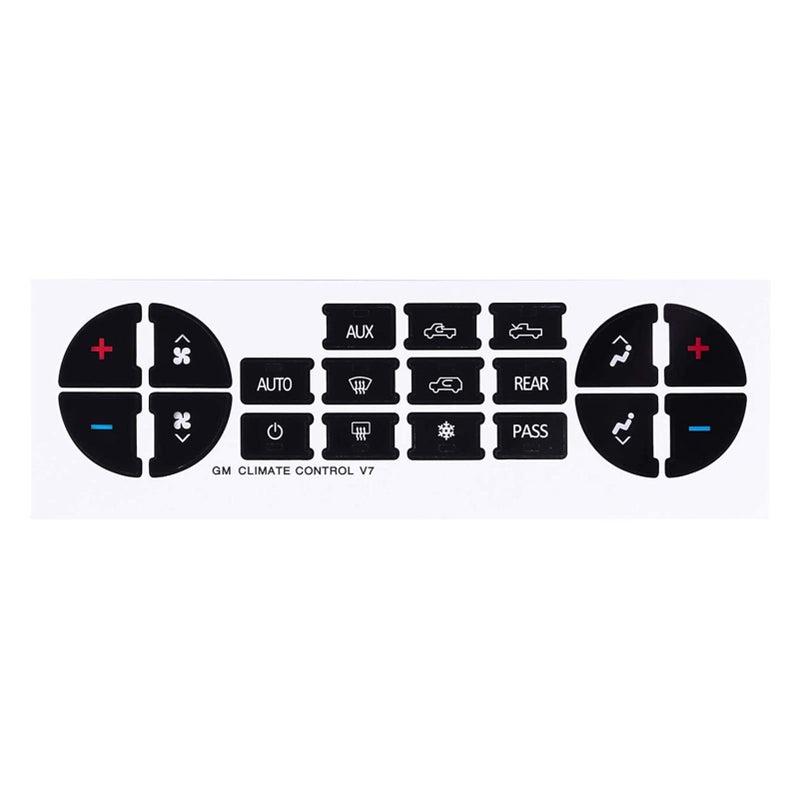 Ombialo AC Dash Button Repair Kit Stickers Decals Compatible with GM Vehicles GMC Chevrolet Tahoe Yukon Acadia Sierra 20062014 1Pc - Image 2