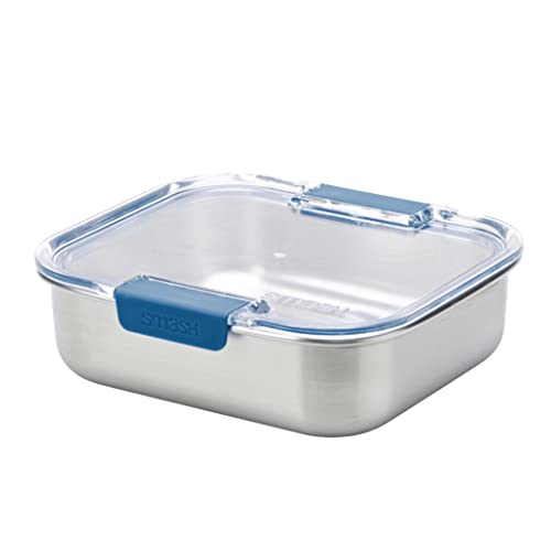 Smash Microwave Safe Stainless Steel LunchSandwichMeal Box Blue - Image 1