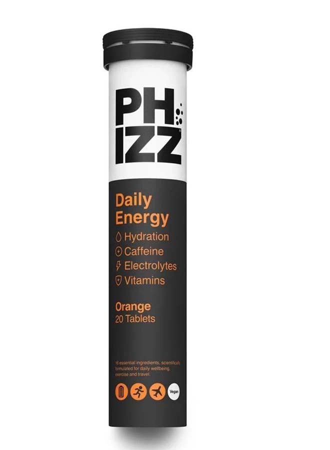 Phizz Daily Energy Orange Flavoured Effervescent Tablets  20S