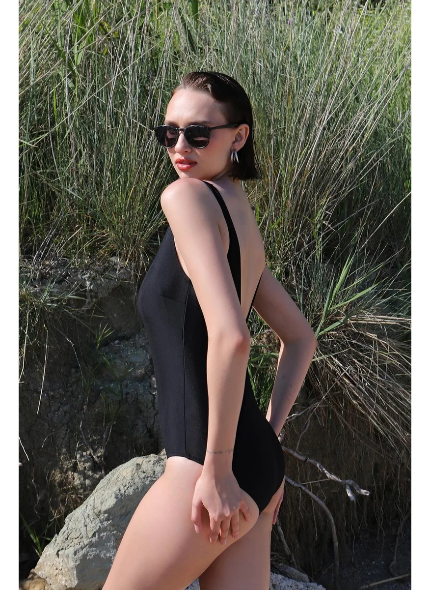 اكبينيز Women's Swimsuit Black 34021