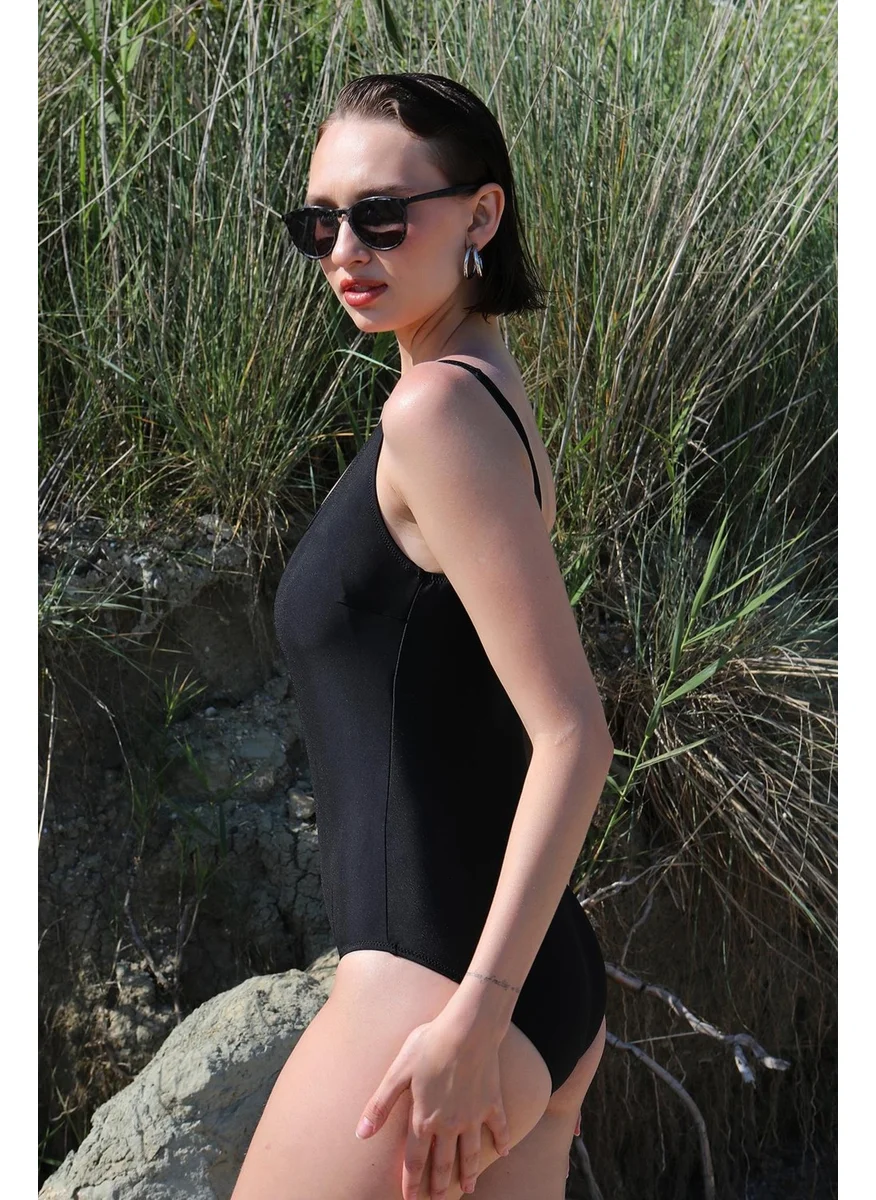 اكبينيز Women's Swimsuit Black 34021