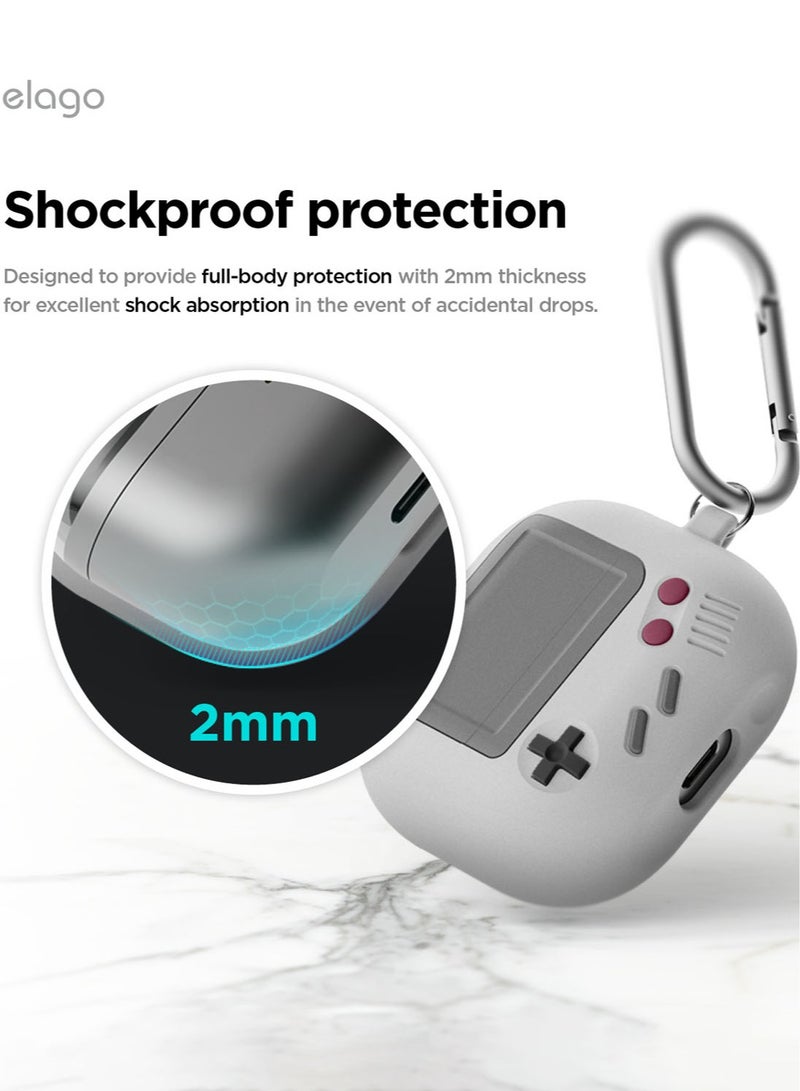 Elago AW5 Hang for Samsung Galaxy Buds3 and Galaxy Buds 3 Pro Case Cover with Carabiner - Light Grey - Image 4