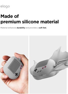 Elago AW5 Hang for Samsung Galaxy Buds3 and Galaxy Buds 3 Pro Case Cover with Carabiner - Light Grey  - Image 5