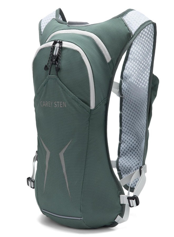 CAREYSTEN Carey Sten Lightweight Running Hydration Backpack, 1.5L Water Bag Running Vest for Marathon, Hiking & Cycling, Breathable Adjustable Design, Unisex (Olive Green) - Image 2