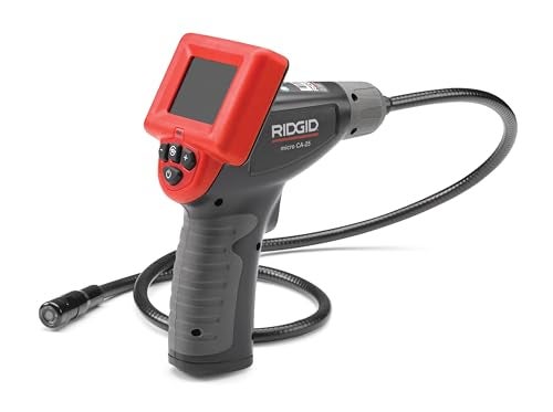 RIDGID كاميرا فحص محمولة RIDGID 40043 Micro CA-25 مع كابل بطول 4 أقدام، بوري سكوب، أحمر - Image 5