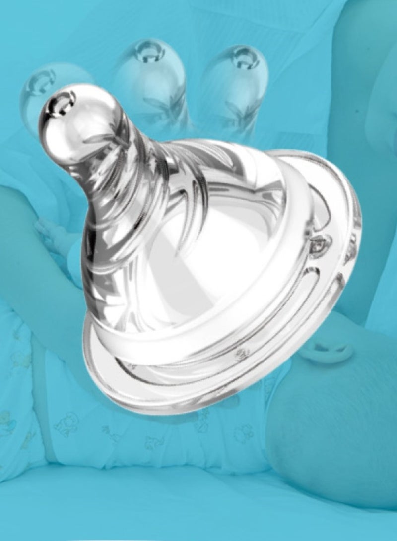 أمتشي بيبي زجاجة رضاعة بمقبض 300 مل للأطفال من 3 أشهر فما فوق - لون وردي - Image 2