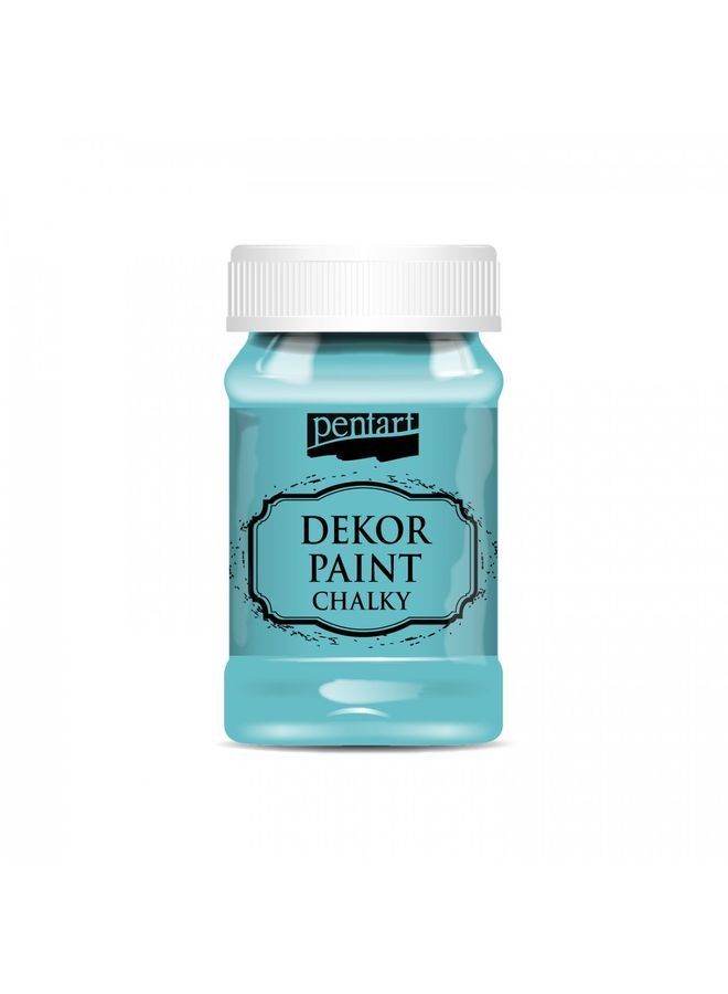 Dekor paint chalky 100ml, turquoise blue