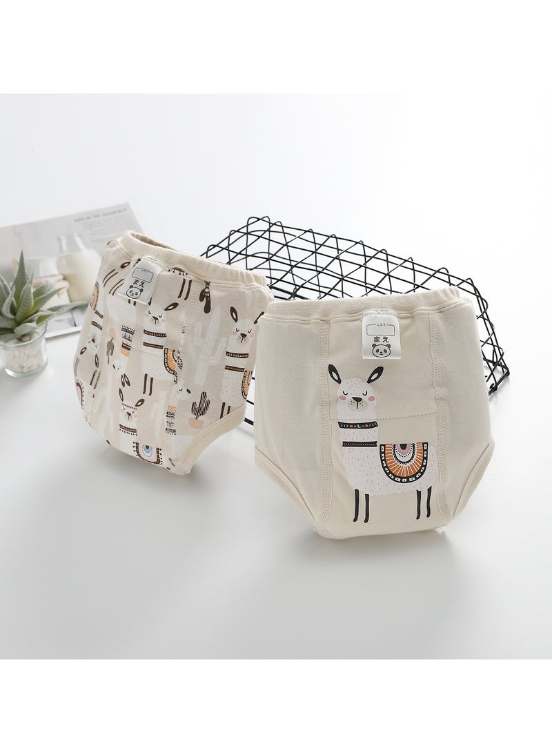 سروال تدريب الأطفال 2 قطعة، ملابس داخلية تدريبية للأطفال من 2-4 سنوات للأولاد والبنات، سروال تدريب قطن قوي الامتصاص - Image 1