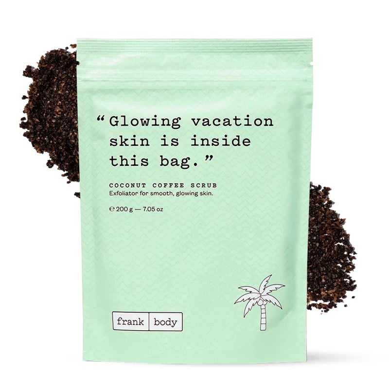 Frank Body Coconut Coffee Scrub | Natural, Vegan, Cruelty Free Exfoliating Body Scrub Firms, Tones, and Brightens with Coffee Grinds, Grapeseed Oil, Coconut Oil, and Jojoba Beads | 7.05 oz / 200 g - Image 1