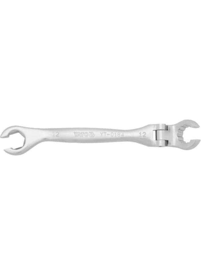 Yato YT-0184 Flexible Flare Nut Wrench - 12 mm Silver - Image 1