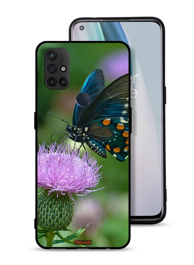 Tolwak OnePlus Nord N10 5G Protective Case Cover Butterfly Sitting On Flower - Image 1