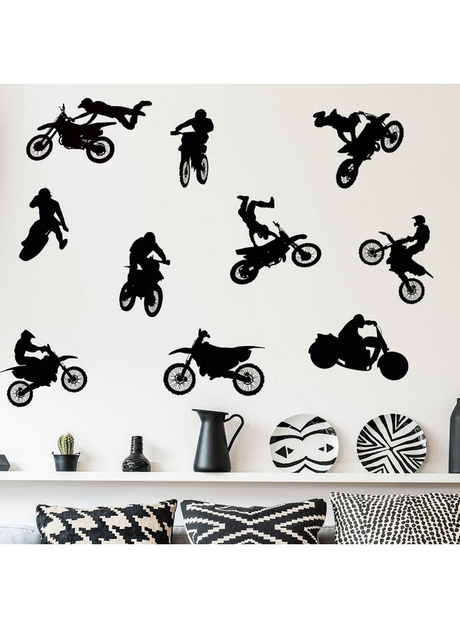 WOYINIS Dirt Bike Wall Stickers Motocross Jumping Riders Wall Decals Peel and Stick Sporter Silhouette Wall Decals Sport Stickers for Kids Room Playroom - Image 4