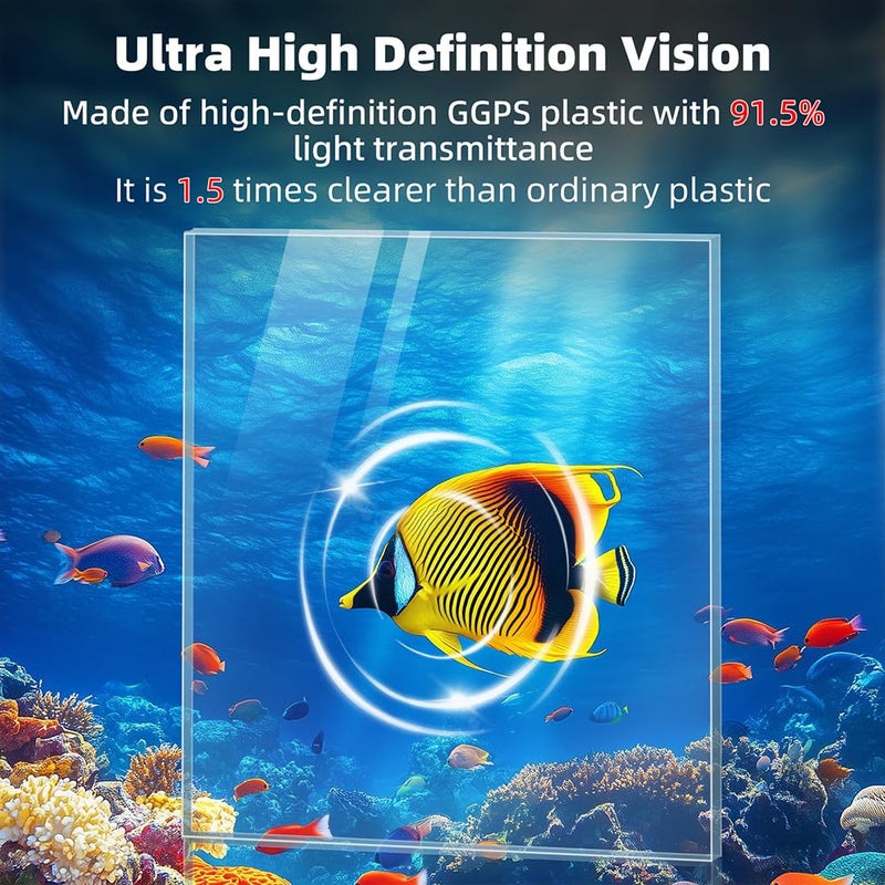 DaToo Small Fish Tank Ultra-Clear 1.6 Gallon Aquarium Starter Kits with LED Lighting and Filter System Beginner-Friendly Mini Betta Aquarium for Small Fish Shrimp Desktop Room Decoration - Image 3