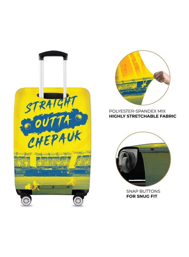 Nasher Miles x Chennai Super Kings (CSK) Polyester Yellow Straight Outta Chepauk 55 cm (20 Inch) Small Protective Luggage Cover - Image 5