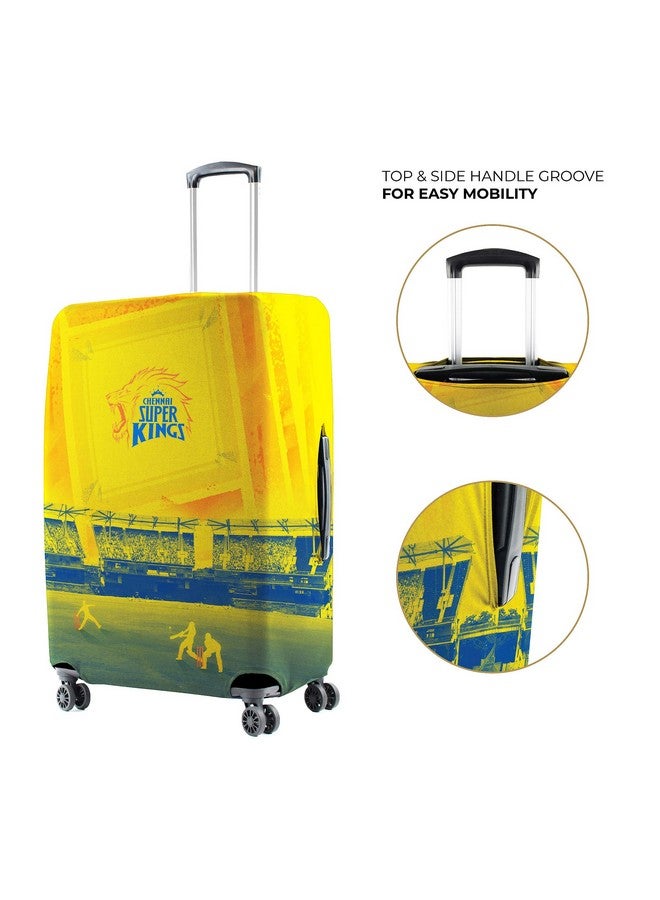 Nasher Miles x Chennai Super Kings (CSK) Polyester Yellow Straight Outta Chepauk 55 cm (20 Inch) Small Protective Luggage Cover - Image 4