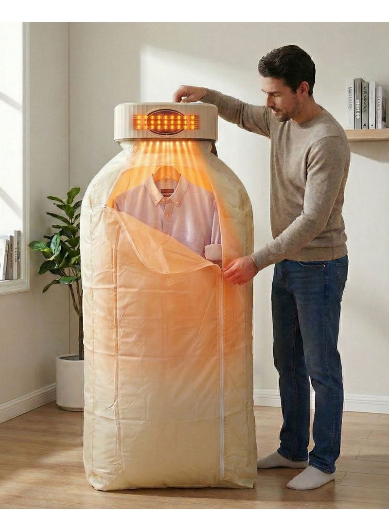   لكي بور مجفف ملابس محمول قابل للطي متعدد الوظائف – شاشة لمس | تقنية الهواء الساخن بزاوية 360° | تجفيف دافئ سريع مع إزالة الروائح والتنقية | 600 واط، 220 فولت - Image 2