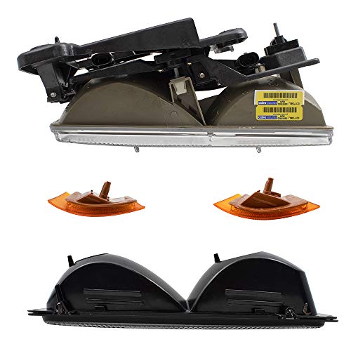 Brock مصابيح أمامية وإشارات بديلة من بروك 8 قطع متوافقة مع شيفروليه C/K 1994-2002، شيفروليه سوبربان 1994-2000؛ شيفروليه تاهو 1995-2000 - غير متوافقة مع طرازات GMC - - Image 5