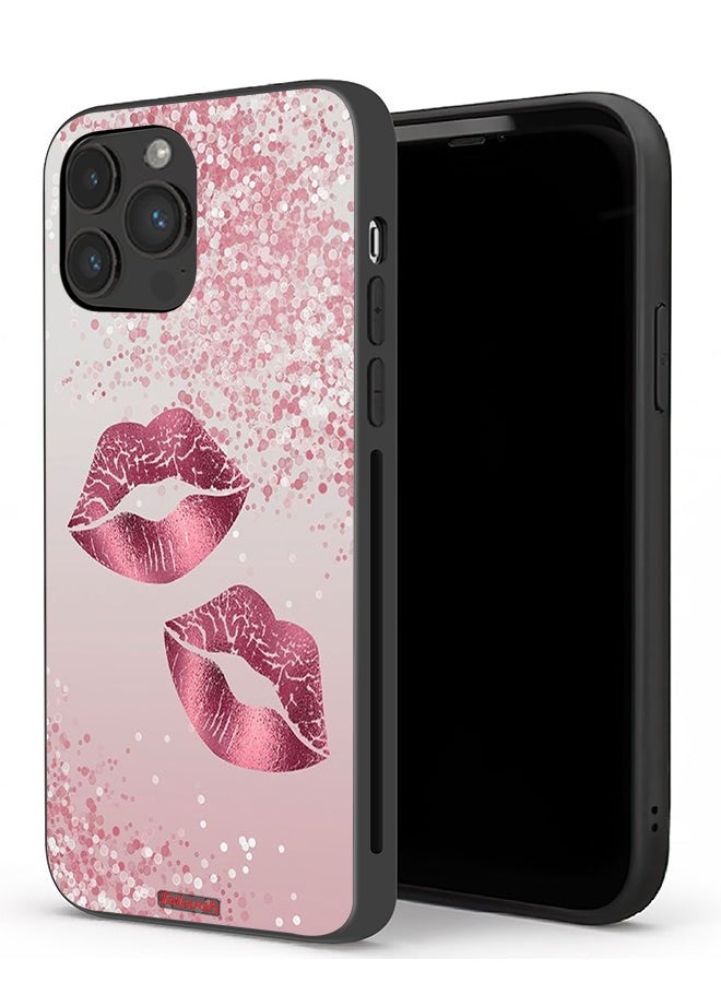 Tolwak Apple iPhone 13 Pro Protective Case Glitter Lips - Image 1