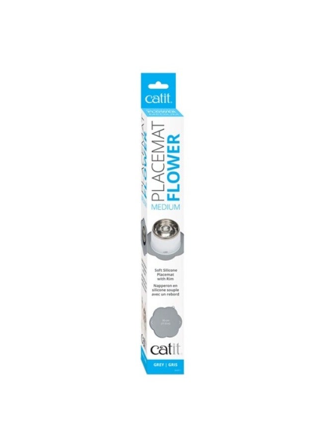 Catit Cat It Flower Placemat Grey  Medium - Image 1