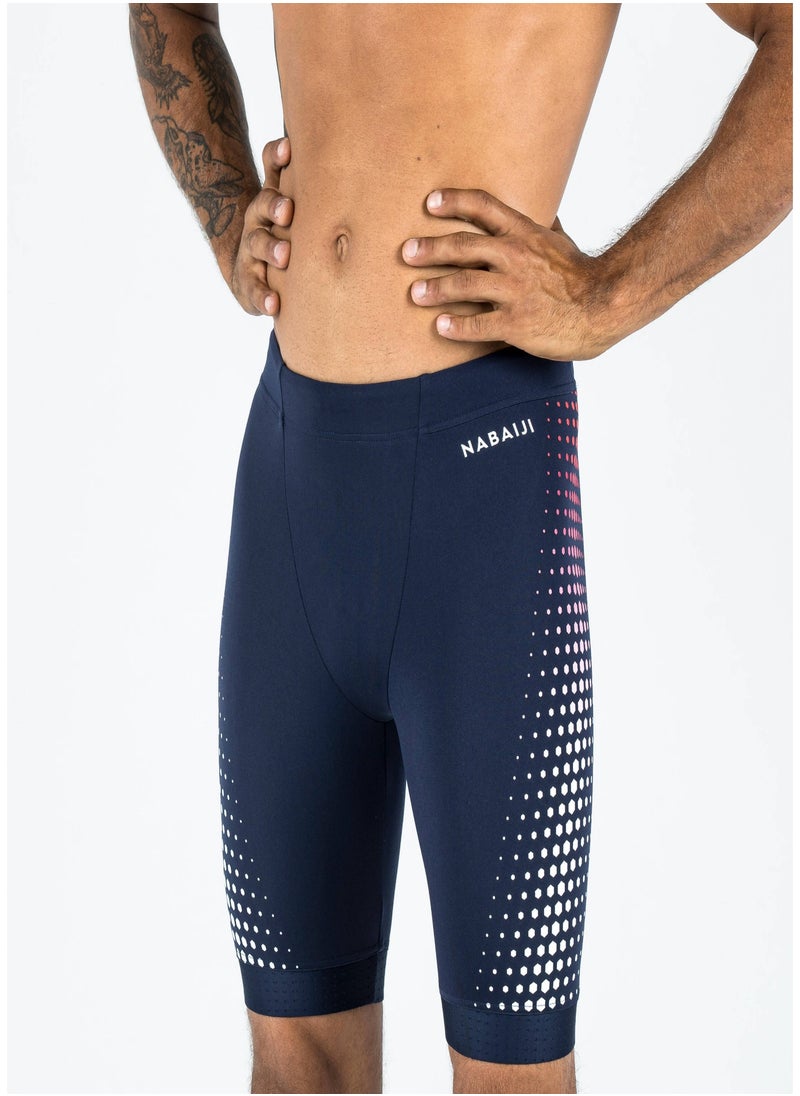 NABAIJI NABAIJI by DECATHLON, Swimming Jammer Fiti Secure Fit & Stretchable Blue Red Mesh  - Image 2