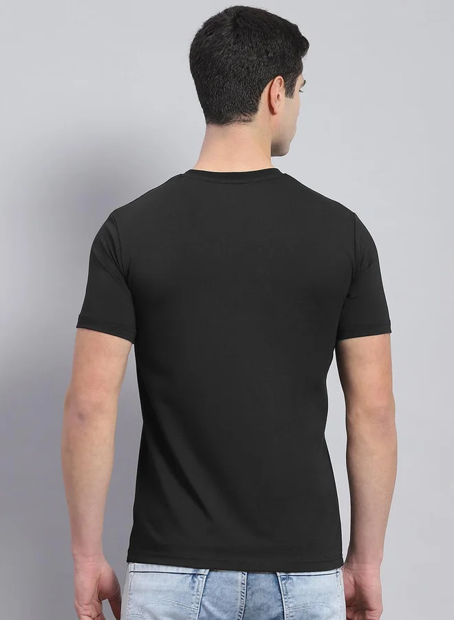 Monte Carlo Slogan Print Round Neck Short Sleeve T-Shirt