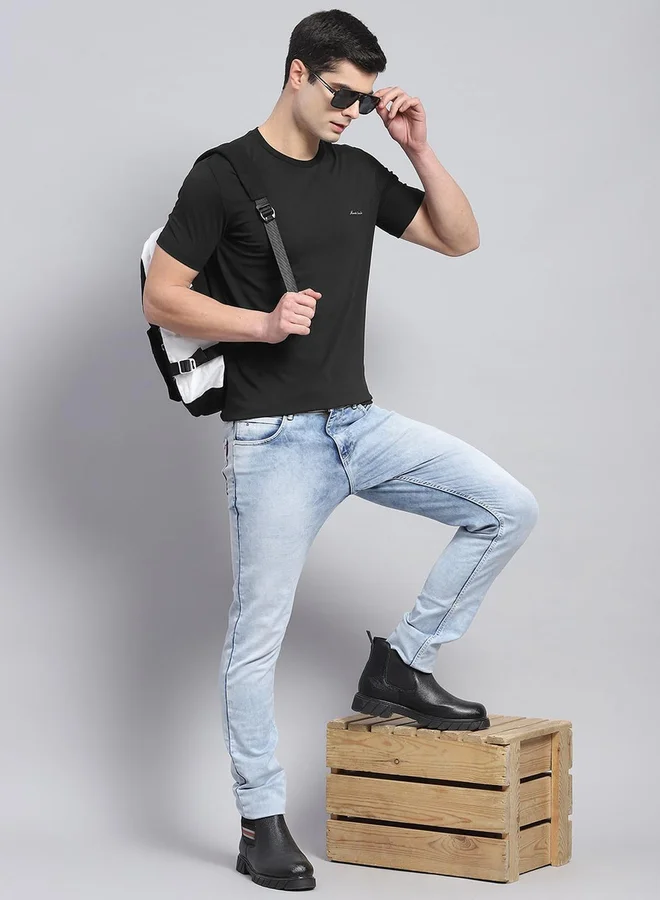 Monte Carlo Slogan Print Round Neck Short Sleeve T-Shirt