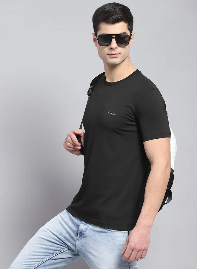 Monte Carlo Slogan Print Round Neck Short Sleeve T-Shirt