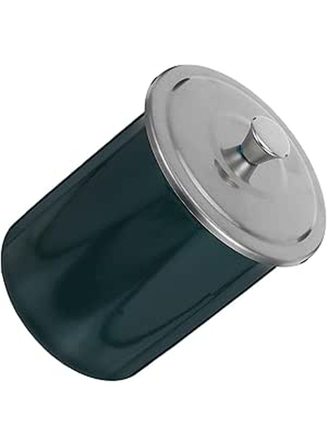 Stainless Steel Ashtray with Lid Windproof Smoke Funnel Portable Home Office Tabletop - Image 1