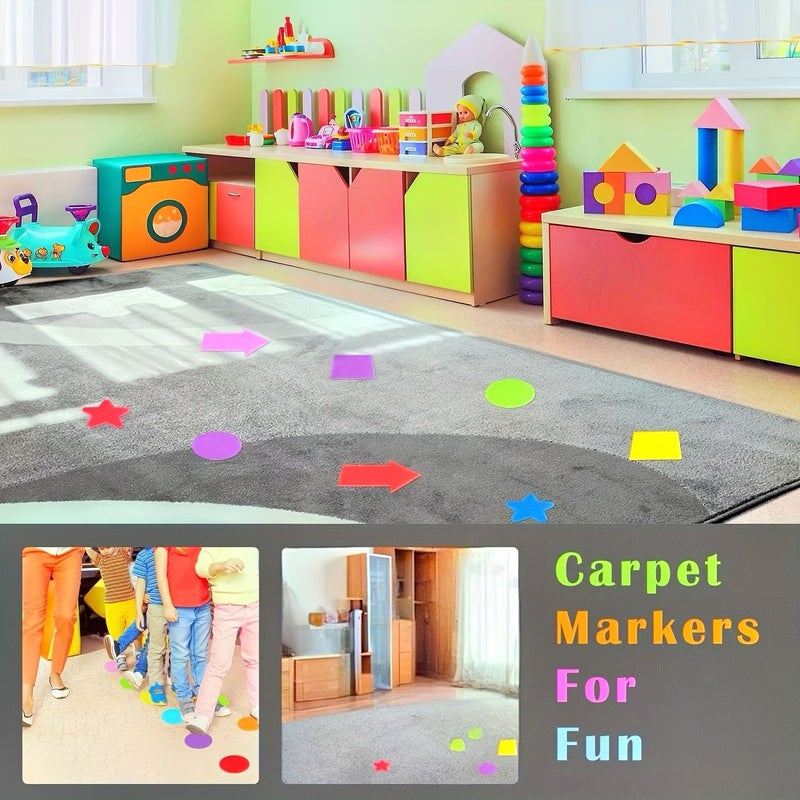 Carpet Sticker Markers 36 Pieces Mixed Pack For Seat Marking Sports Positioning And Social Distancing - Image 3