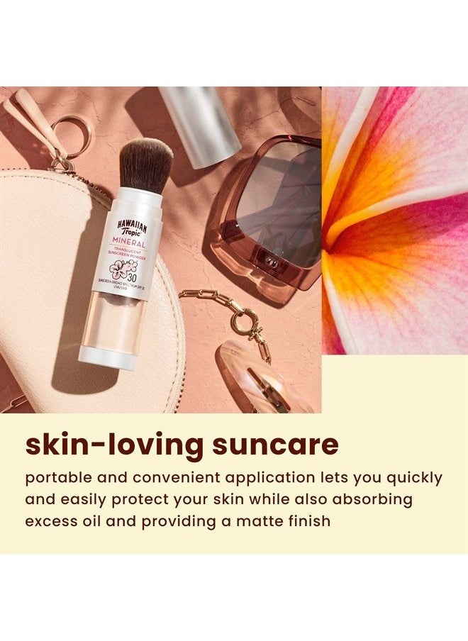 Hawaiian Tropic - Mineral Powder Sunscreen Brush, SPF 30 | SPF Powder Sunscreen for Face, Brush On Sunscreen Powder for Face, Translucent Powder Sunscreen, SPF 30 - Image 1